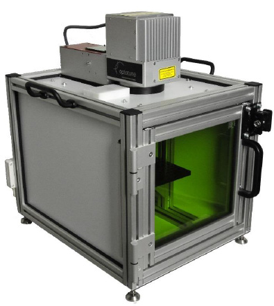 激光打標系統使用的電動聚焦可調鏡頭 EL-10-42-OF,以及用于快速 Z 軸聚焦的模擬控制器EL-E-OF-A